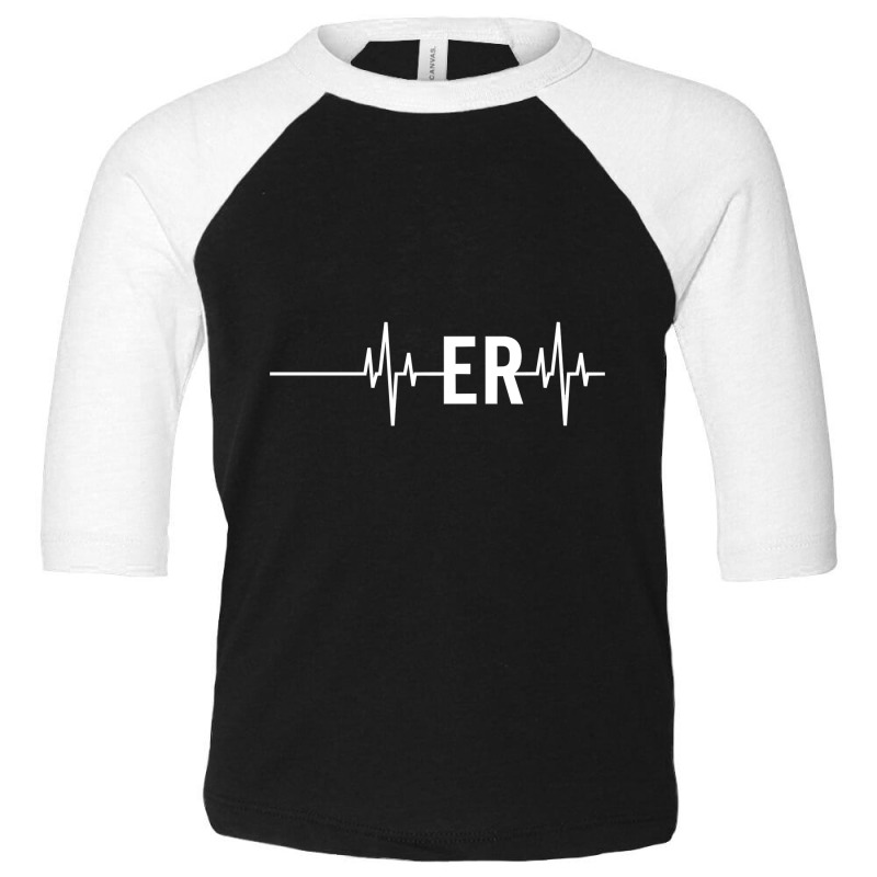 Emergency Medicine Physician Nurse Gift Er Heartbeat Pullover Hoodie Toddler 3/4 Sleeve Tee | Artistshot