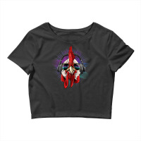 Chicken Chick Music Chicken Dj With Headphones Musical Chicken Lovers Crop Top | Artistshot