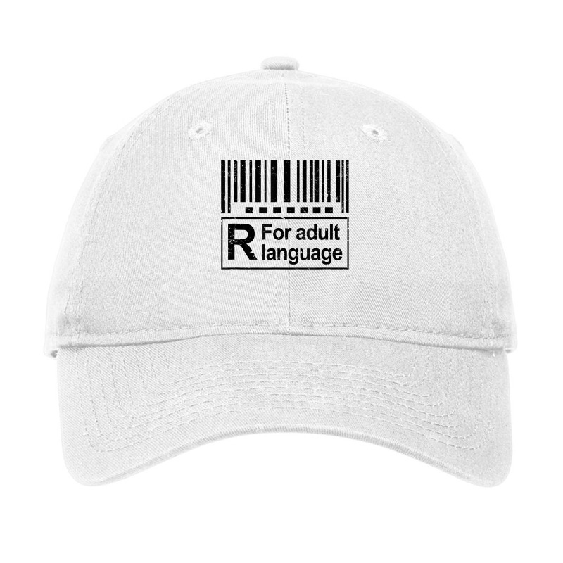 Barcode Sign R For Adult Language Warning Label Sign T Shirt Adjustable Cap by vazwttopperve | Artistshot