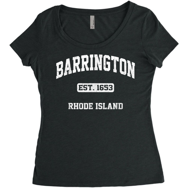 Barrington Rhode Island Ri Vintage State Athletic Style T Shirt Women's Triblend Scoop T-shirt by dufordxsbartonto | Artistshot