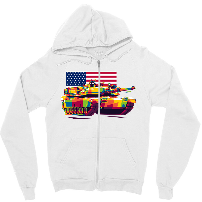 M4a1 Abrams Zipper Hoodie | Artistshot