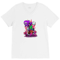 Crushed Alien Turtle V-neck Tee | Artistshot