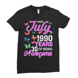 Made In July 1990 Years 30 Of Being Awesome For Dark Ladies Fitted T-Shirt | Artistshot