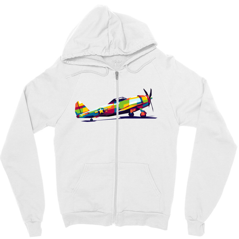 P47 Thunderbolt Zipper Hoodie | Artistshot