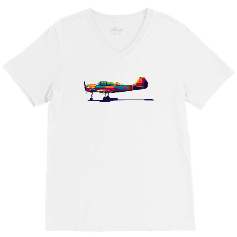 Yak 52 V-neck Tee | Artistshot