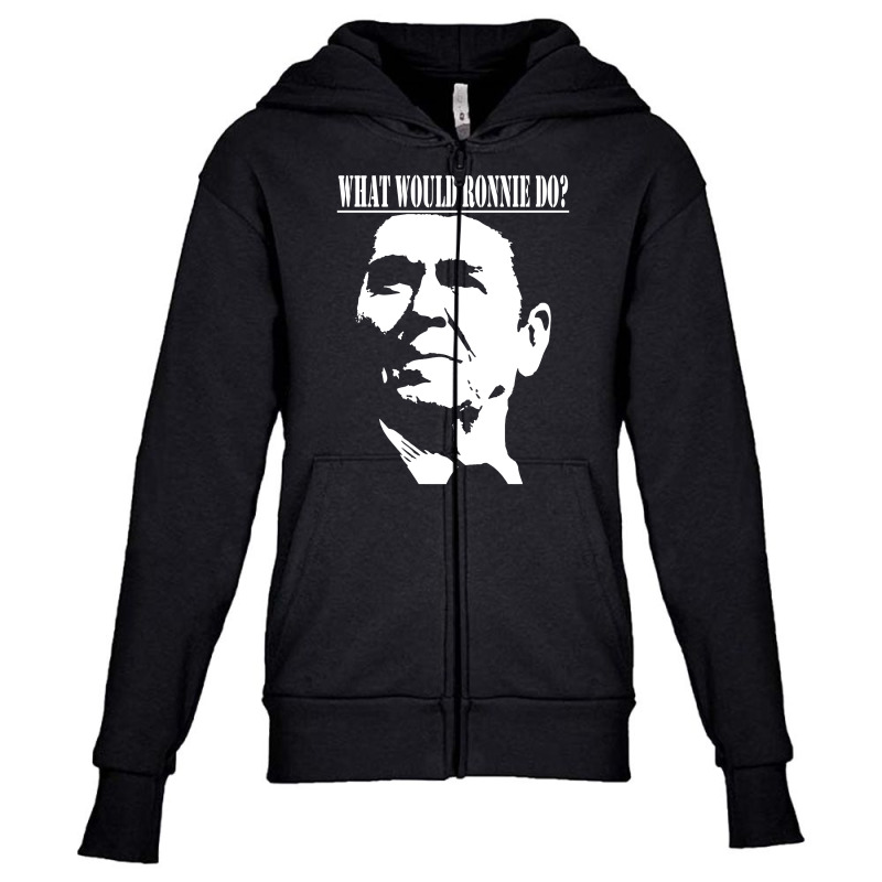 Ronald Reagan American President Youth Zipper Hoodie by radmadhi | Artistshot