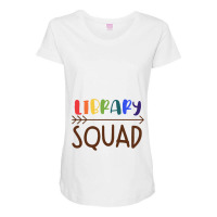 Library Squad For Light Maternity Scoop Neck T-shirt | Artistshot