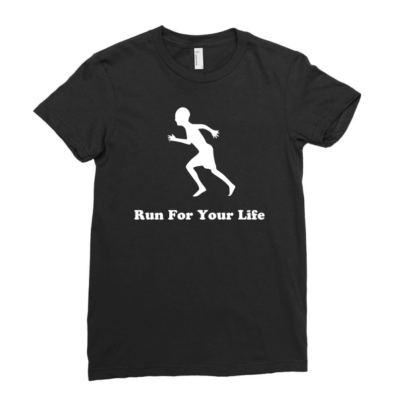 Run For Your Life Ladies Fitted T-Shirt by radmadhi | Artistshot