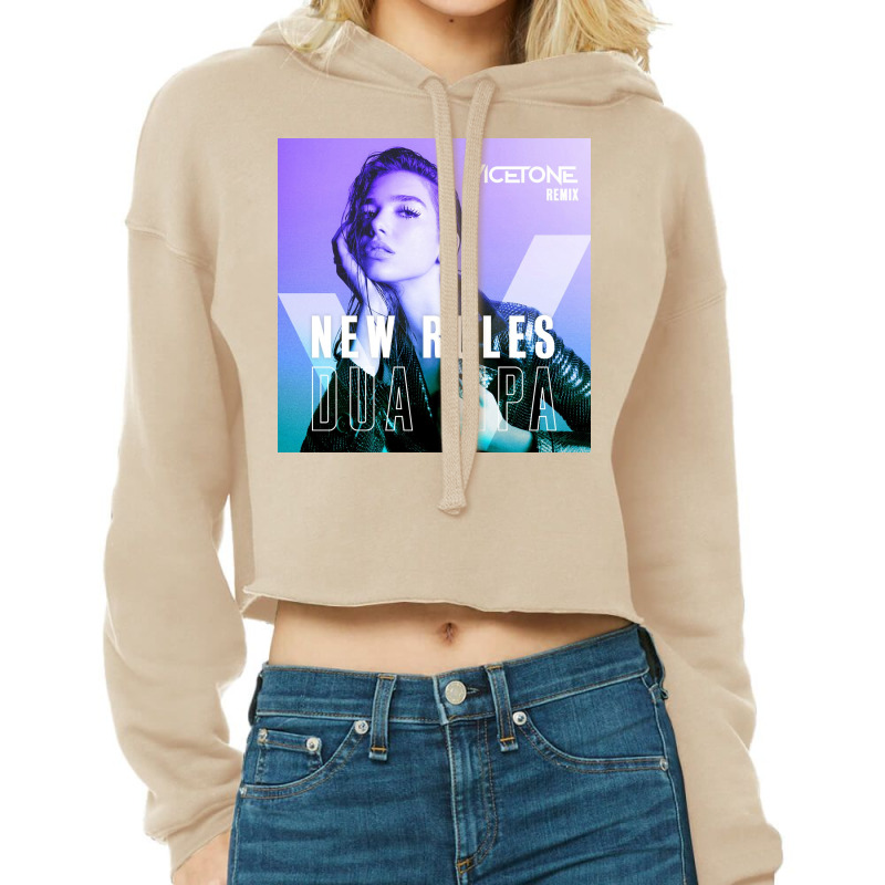 Dua Lipa Vicetone Remix Cropped Hoodie by Kelly J | Artistshot