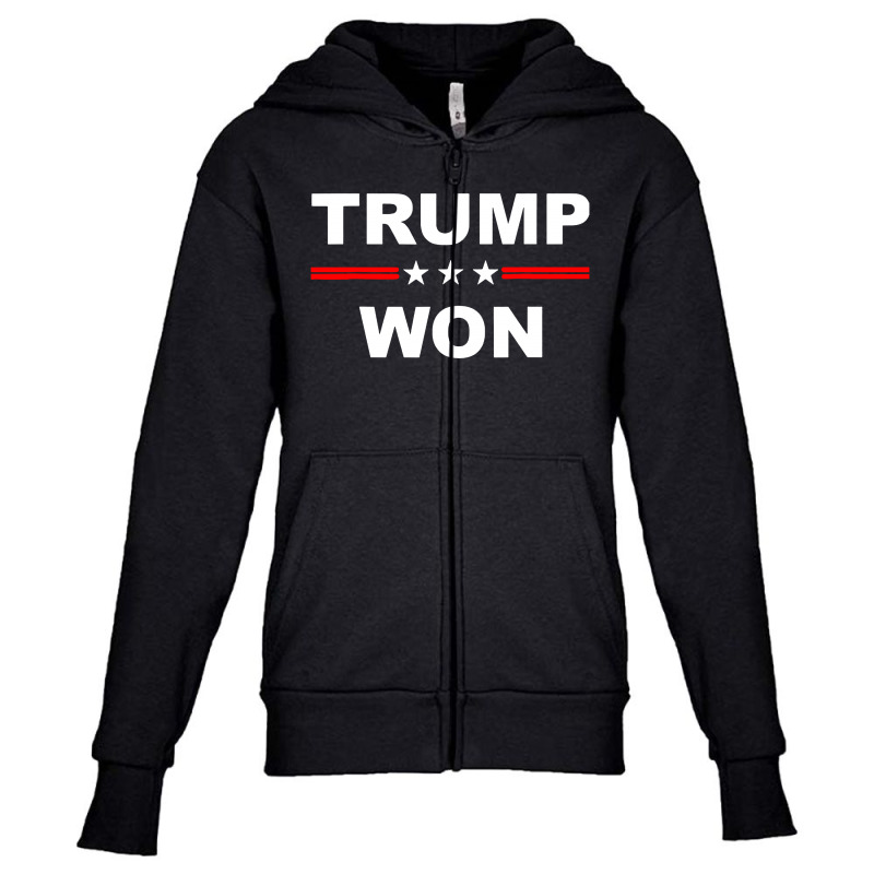 Trump Won Youth Zipper Hoodie | Artistshot