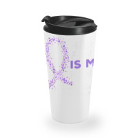 Her Fight Is My Fight   Domestic Violence Awareness Ribbon T Shirt Travel Mug | Artistshot