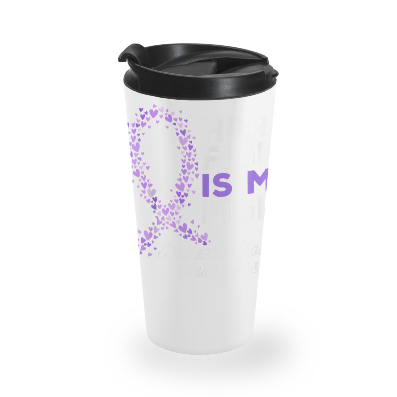 Her Fight Is My Fight   Domestic Violence Awareness Ribbon T Shirt Travel Mug | Artistshot