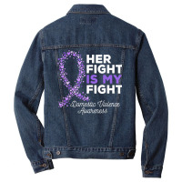 Her Fight Is My Fight   Domestic Violence Awareness Ribbon T Shirt Men Denim Jacket | Artistshot