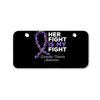 Her Fight Is My Fight   Domestic Violence Awareness Ribbon T Shirt Bicycle License Plate | Artistshot