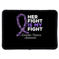 Her Fight Is My Fight   Domestic Violence Awareness Ribbon T Shirt Rectangle Patch | Artistshot