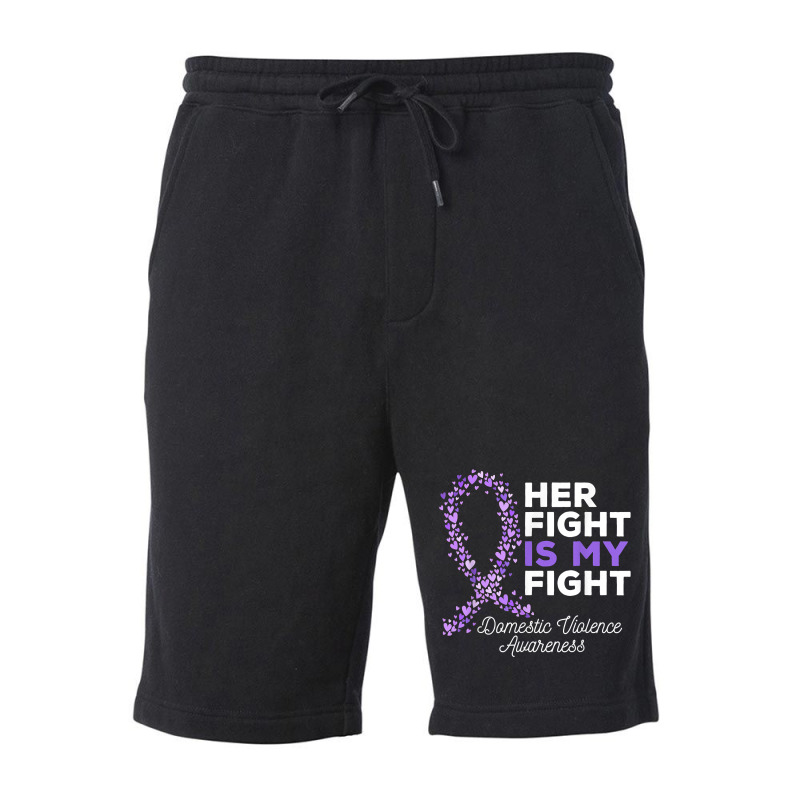 Her Fight Is My Fight   Domestic Violence Awareness Ribbon T Shirt Fleece Short | Artistshot