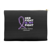 Her Fight Is My Fight   Domestic Violence Awareness Ribbon T Shirt Accessory Pouches | Artistshot