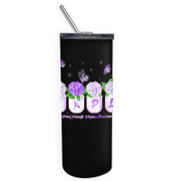 Hope Hydrangea Flower Butterfly Domestic Violence Awareness T Shirt Skinny Tumbler | Artistshot