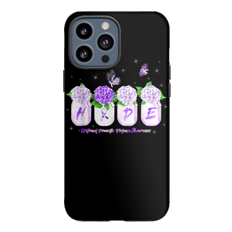 Hope Hydrangea Flower Butterfly Domestic Violence Awareness T Shirt Iphone 13 Pro Max Case | Artistshot