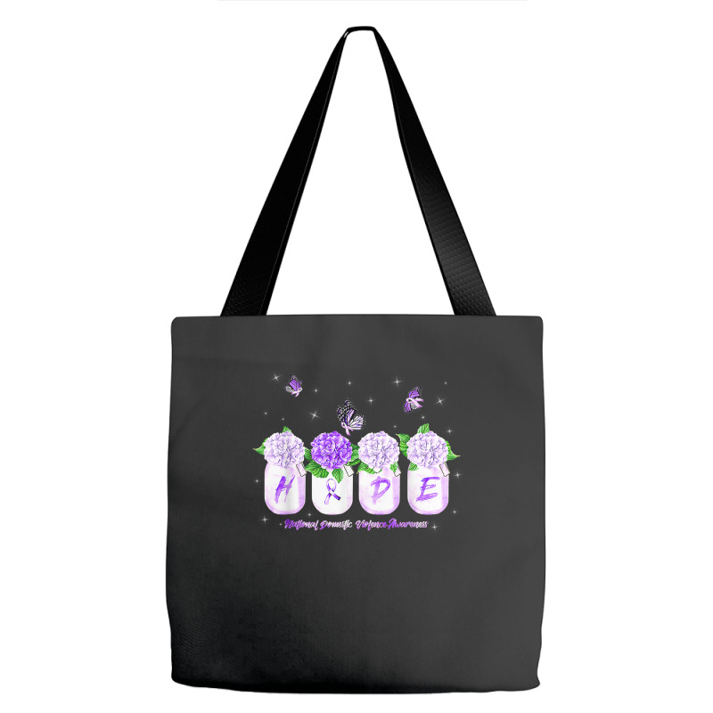 Hope Hydrangea Flower Butterfly Domestic Violence Awareness T Shirt Tote Bags | Artistshot