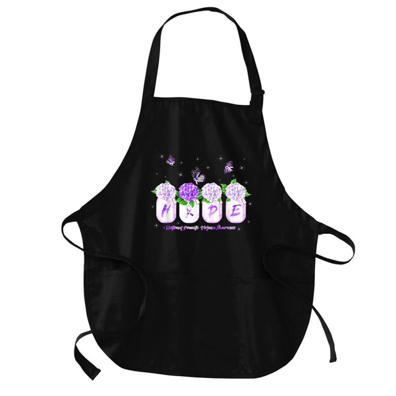 Hope Hydrangea Flower Butterfly Domestic Violence Awareness T Shirt Medium-length Apron | Artistshot