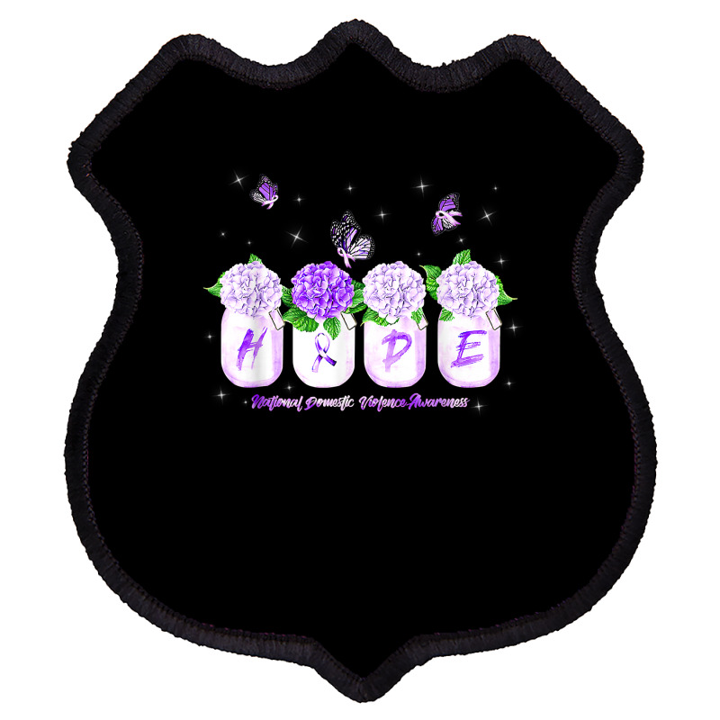 Hope Hydrangea Flower Butterfly Domestic Violence Awareness T Shirt Shield Patch | Artistshot