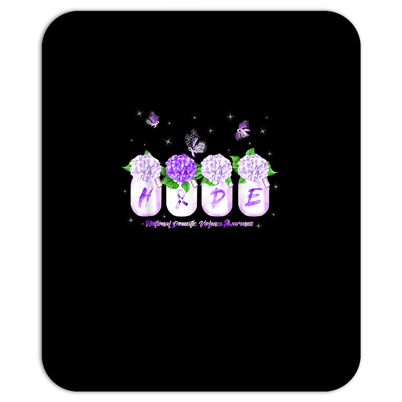 Hope Hydrangea Flower Butterfly Domestic Violence Awareness T Shirt Mousepad | Artistshot