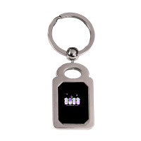 Hope Hydrangea Flower Butterfly Domestic Violence Awareness T Shirt Silver Rectangle Keychain | Artistshot