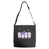 Hope Hydrangea Flower Butterfly Domestic Violence Awareness T Shirt Adjustable Strap Totes | Artistshot