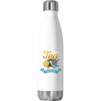 Hummingbird Lover Flowers I Run On Tea And Hummingbirds T Shirt Stainless Steel Water Bottle | Artistshot