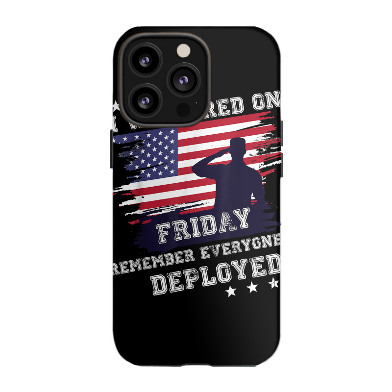 I Wear Red On Friday Remember Deployed American Flag Retro T Shirt Iphone 13 Pro Case | Artistshot