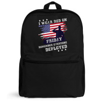 I Wear Red On Friday Remember Deployed American Flag Retro T Shirt Backpack | Artistshot