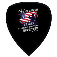 I Wear Red On Friday Remember Deployed American Flag Retro T Shirt Shield S Patch | Artistshot