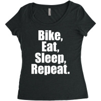 Bike Eat Sleep Repeat Women's Triblend Scoop T-shirt | Artistshot