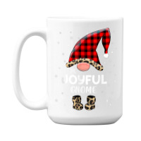 Joyful Gnome Buffalo Plaid Matching Family Christmas Pajama T Shirt 15 Oz Coffee Mug | Artistshot