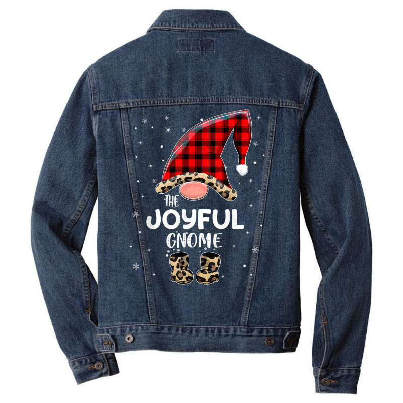 Joyful Gnome Buffalo Plaid Matching Family Christmas Pajama T Shirt Men Denim Jacket | Artistshot