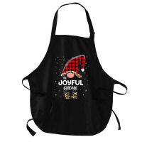 Joyful Gnome Buffalo Plaid Matching Family Christmas Pajama T Shirt Medium-length Apron | Artistshot