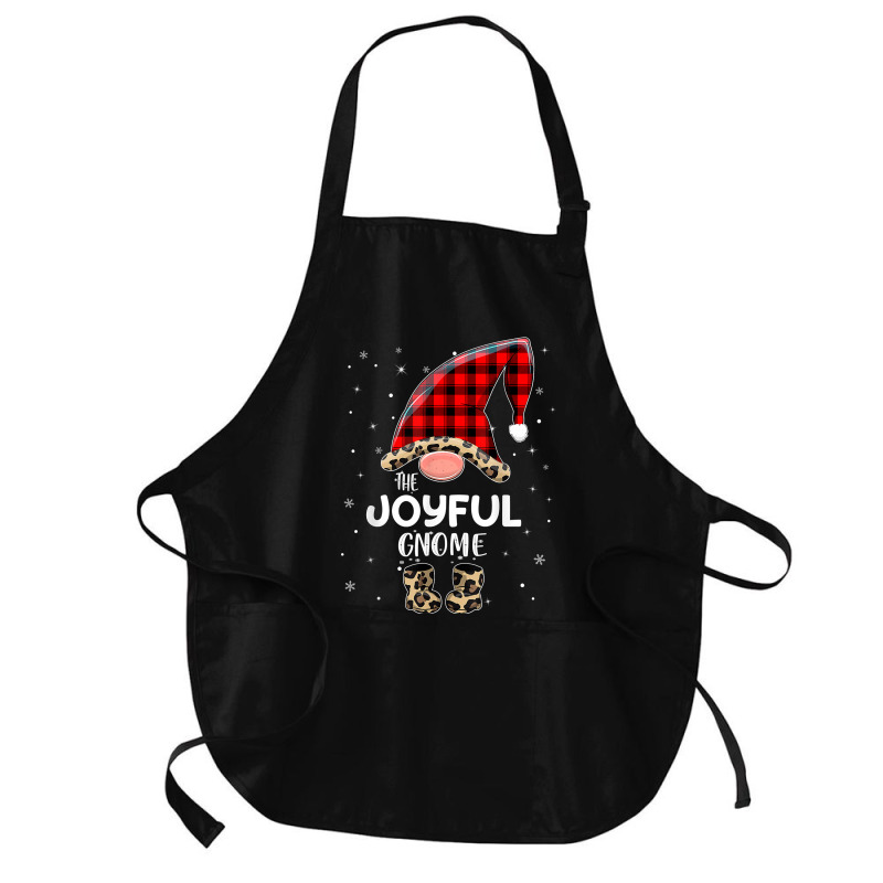 Joyful Gnome Buffalo Plaid Matching Family Christmas Pajama T Shirt Medium-length Apron | Artistshot