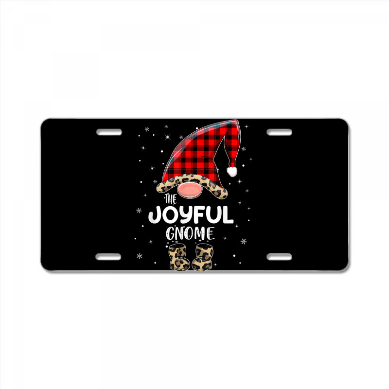 Joyful Gnome Buffalo Plaid Matching Family Christmas Pajama T Shirt License Plate | Artistshot