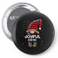 Joyful Gnome Buffalo Plaid Matching Family Christmas Pajama T Shirt Pin-back Button | Artistshot