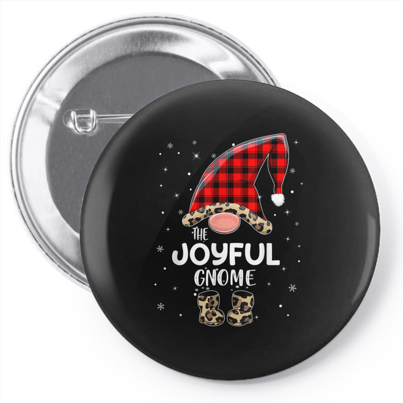 Joyful Gnome Buffalo Plaid Matching Family Christmas Pajama T Shirt Pin-back Button | Artistshot