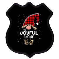 Joyful Gnome Buffalo Plaid Matching Family Christmas Pajama T Shirt Shield Patch | Artistshot