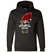 Joyful Gnome Buffalo Plaid Matching Family Christmas Pajama T Shirt Champion Hoodie | Artistshot