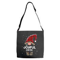 Joyful Gnome Buffalo Plaid Matching Family Christmas Pajama T Shirt Adjustable Strap Totes | Artistshot