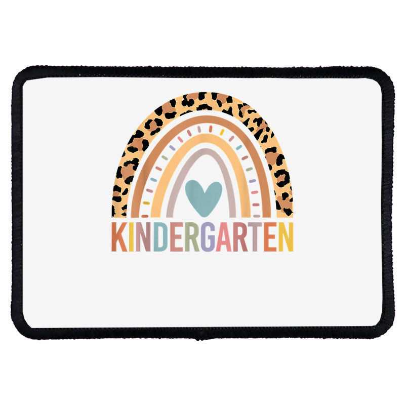 Kindergarten Rainbow Girls Boys Teacher Team Kinder Squad T Shirt Rectangle Patch | Artistshot