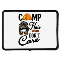 Ladies Camp Hair Don't Care Funny Outdoors Women Teen Girls T Shirt Rectangle Patch | Artistshot