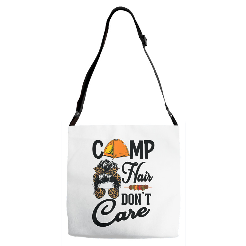 Ladies Camp Hair Don't Care Funny Outdoors Women Teen Girls T Shirt Adjustable Strap Totes | Artistshot