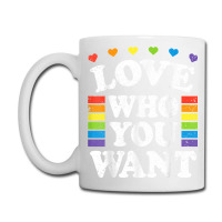 Love Who You Want Rainbow Lgbtq Heart Price Proud Rainbow T Shirt Coffee Mug | Artistshot