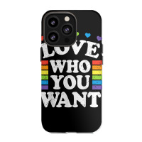 Love Who You Want Rainbow Lgbtq Heart Price Proud Rainbow T Shirt Iphone 13 Pro Case | Artistshot