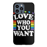 Love Who You Want Rainbow Lgbtq Heart Price Proud Rainbow T Shirt Iphone 13 Pro Max Case | Artistshot